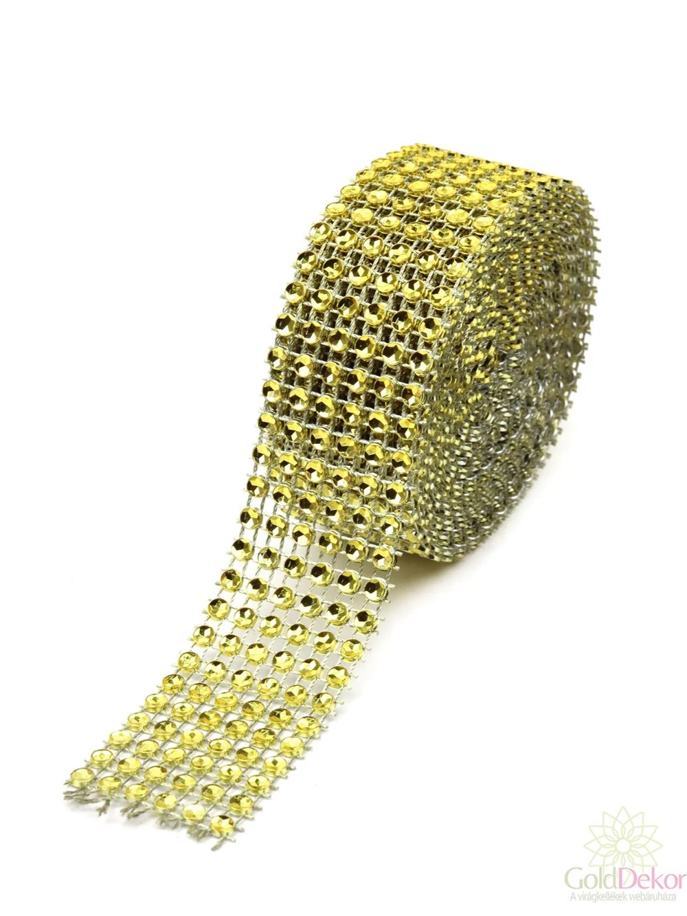 Strassz szalag sima - Arany