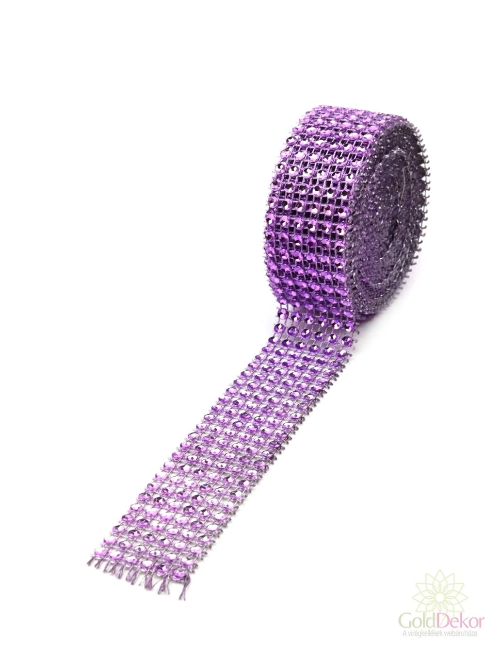 Strassz szalag sima - Világos lila