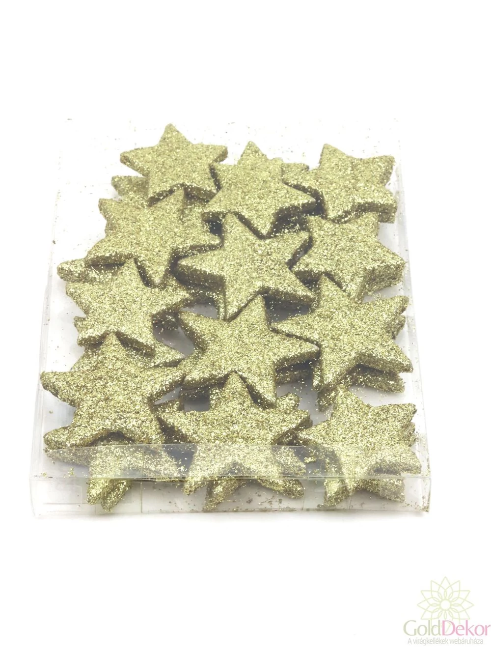 Glitteres csillag 4 cm*36 - Arany