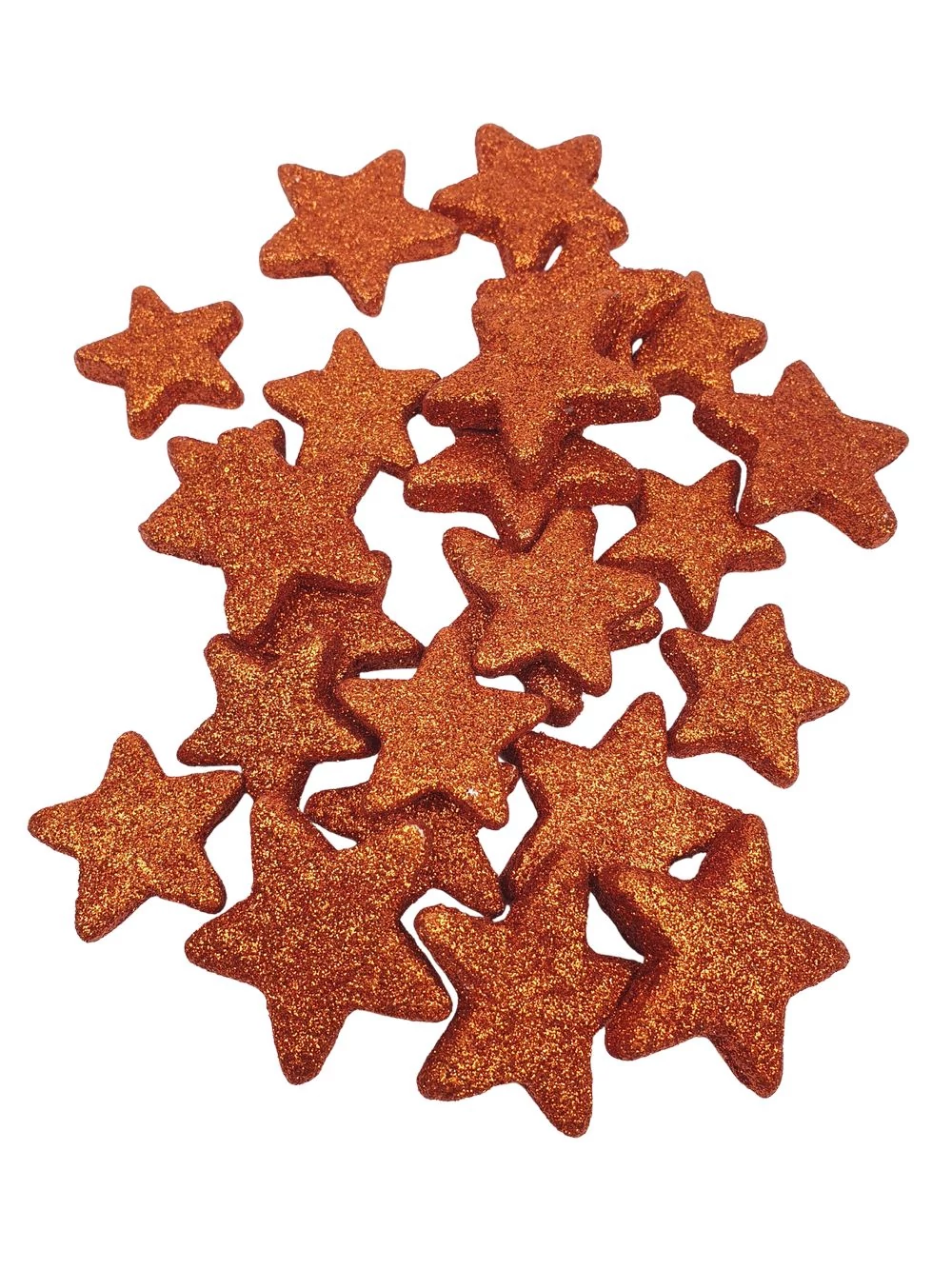 Glitteres csillag vastag - Narancs