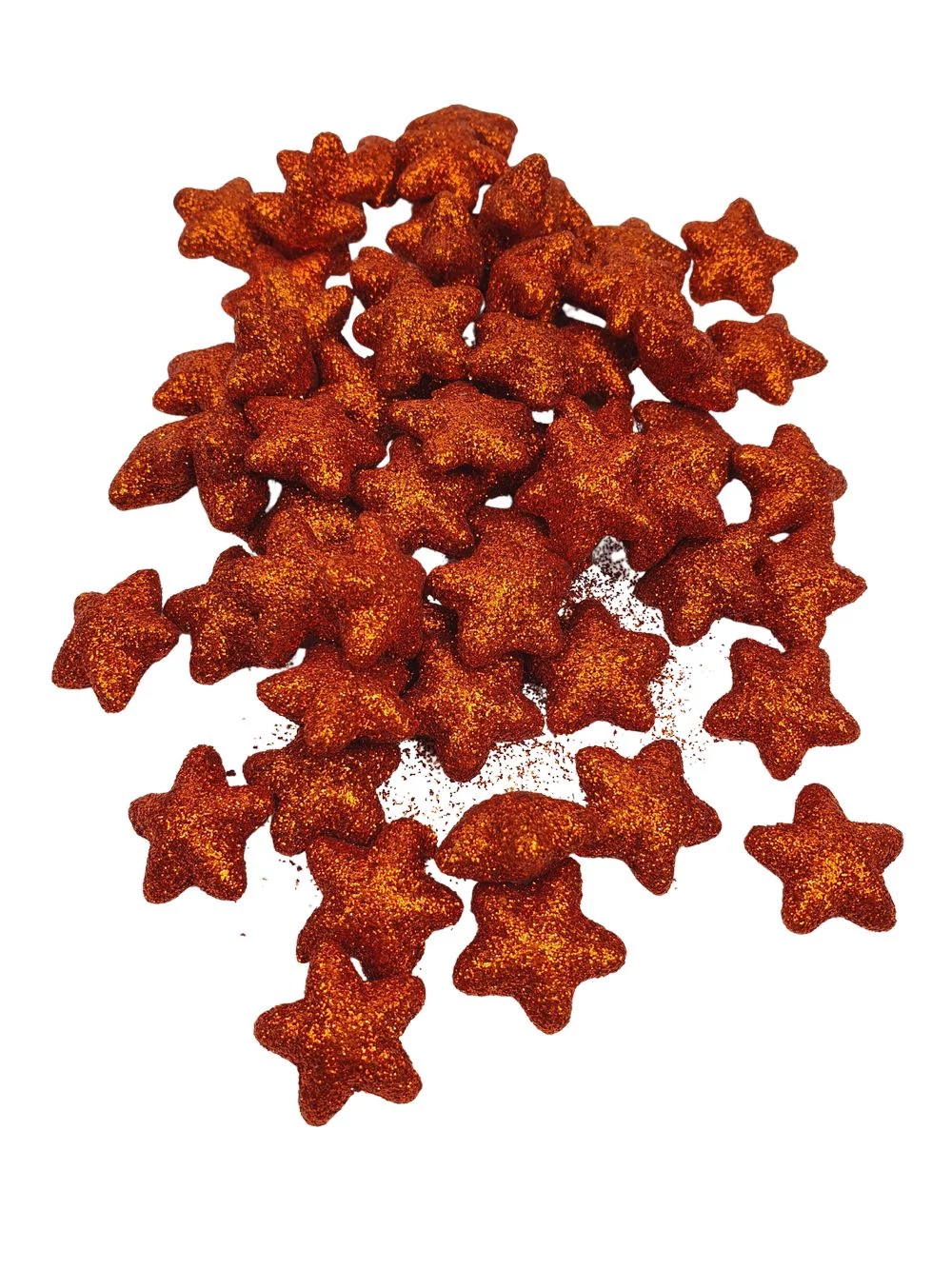 Glitteres csillag kicsi- Narancs