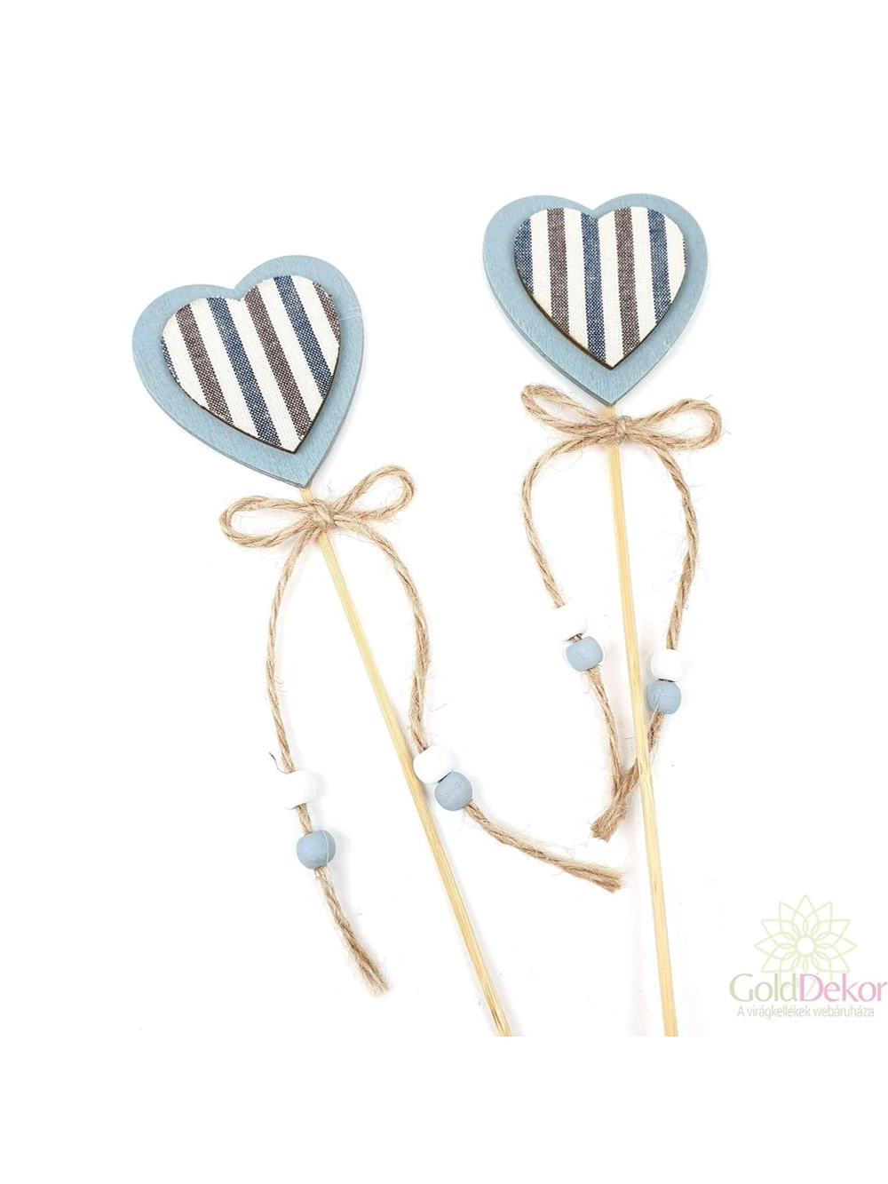 Kari betűző kék csíkos - szív