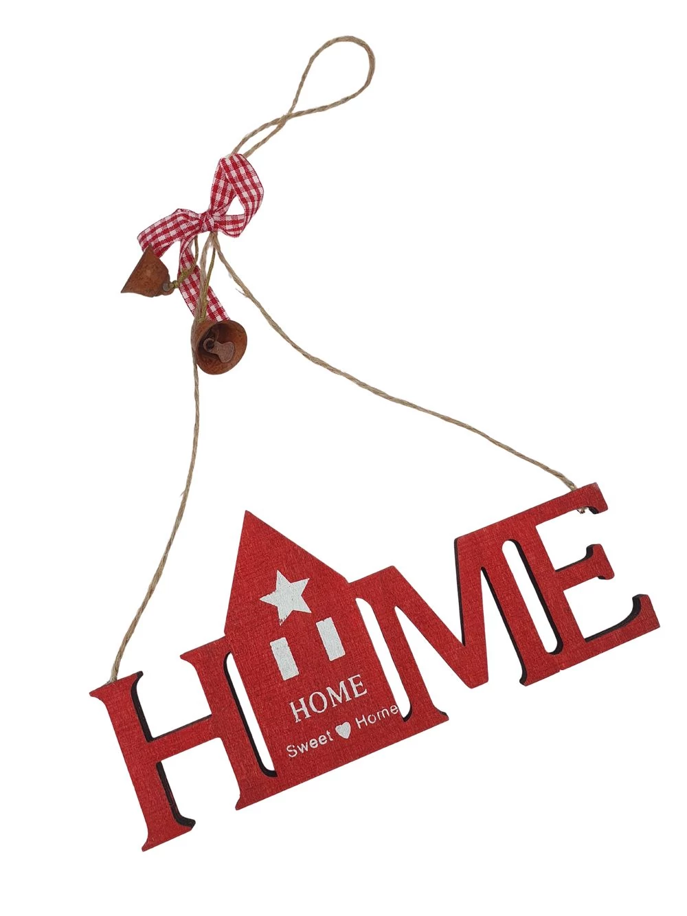 Házikós home felirat - Piros