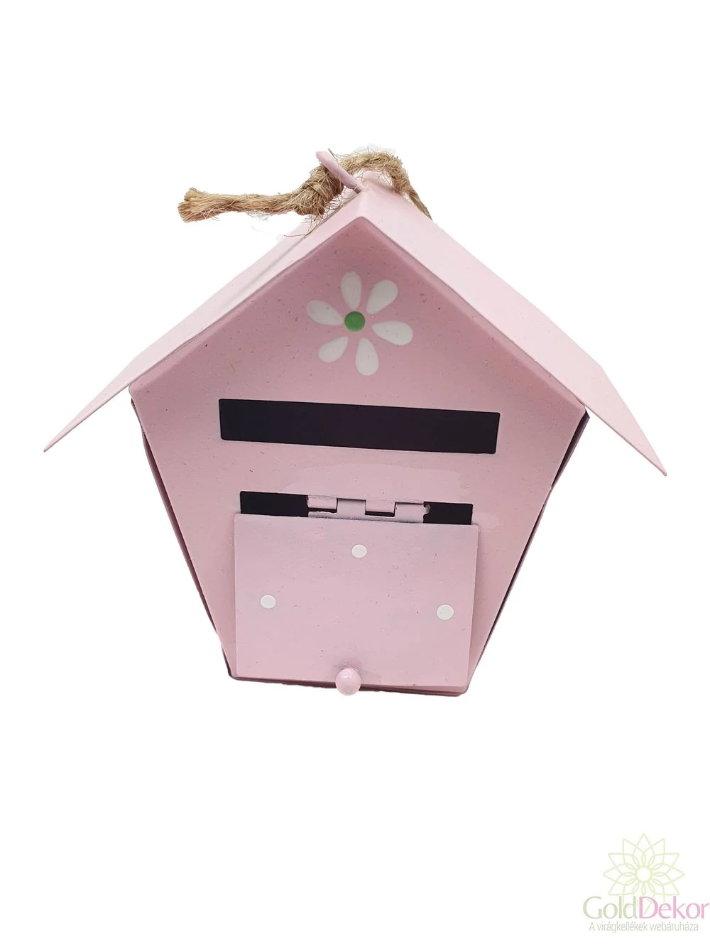 Bádog postaláda - Rózsaszín