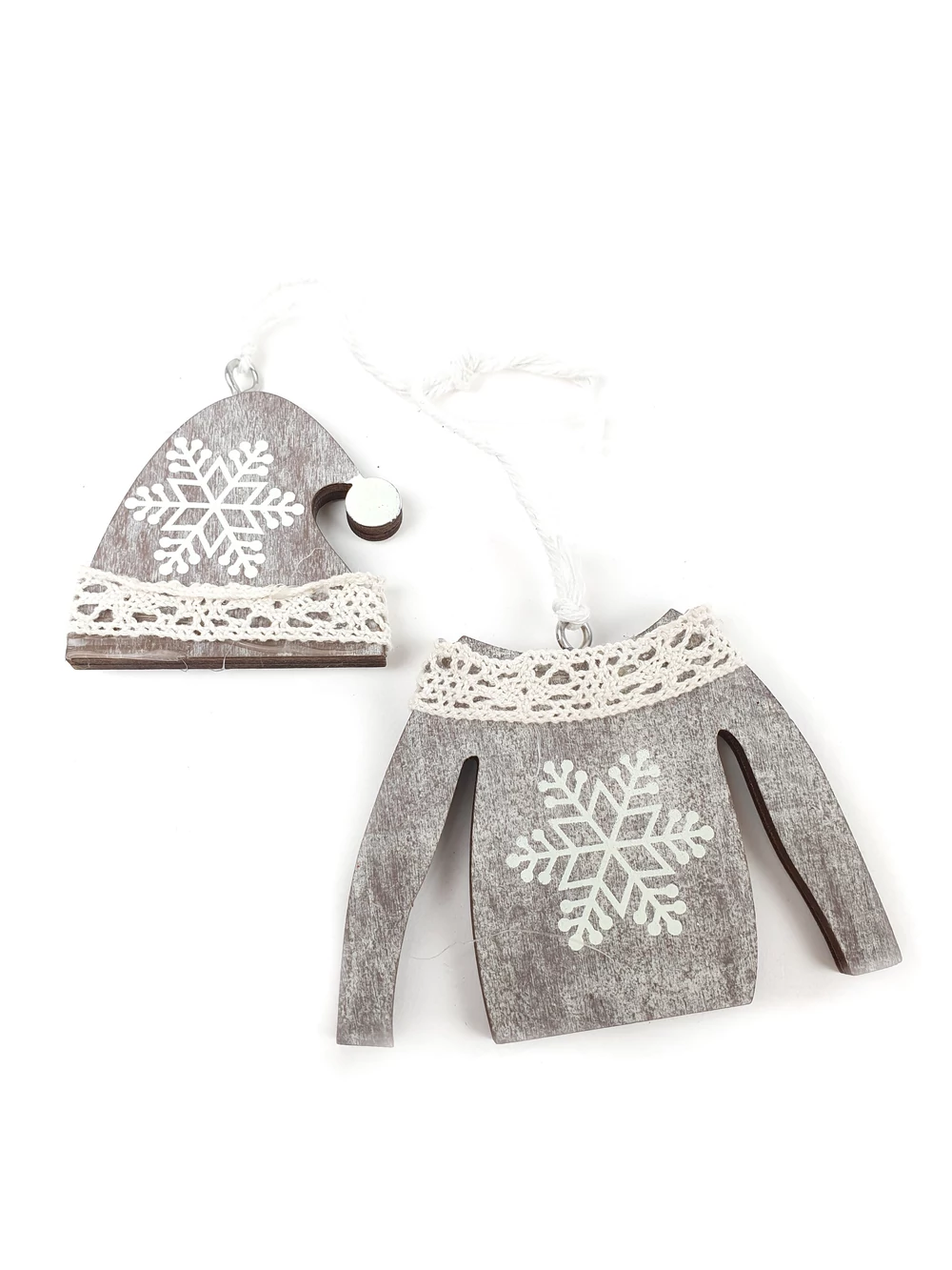 Karácsonyi akasztós sapka-pulcsi szett