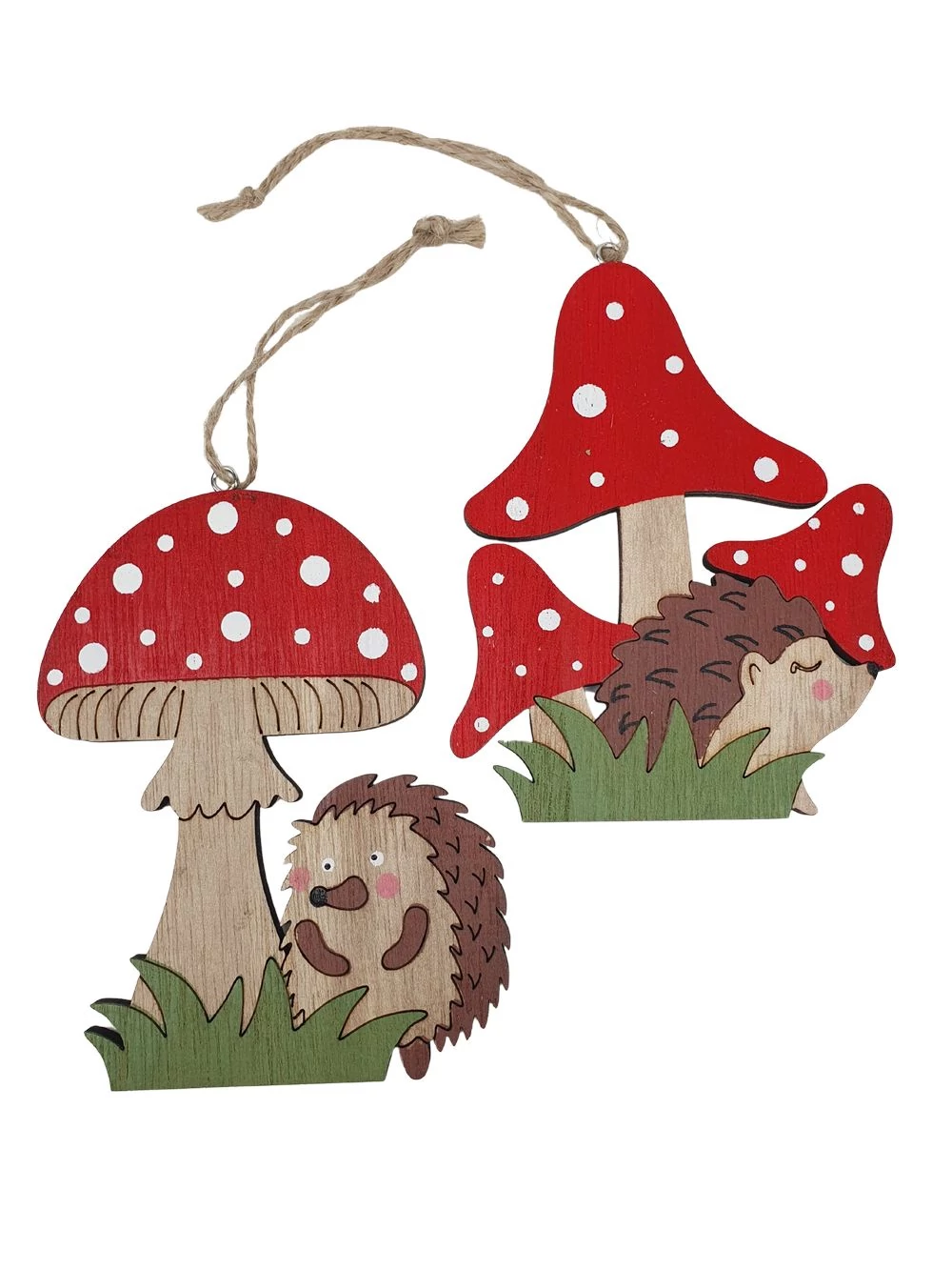 Akasztós fa dekor gomba sünivel*2 Akasztós fa dekor gomba sünivel*2