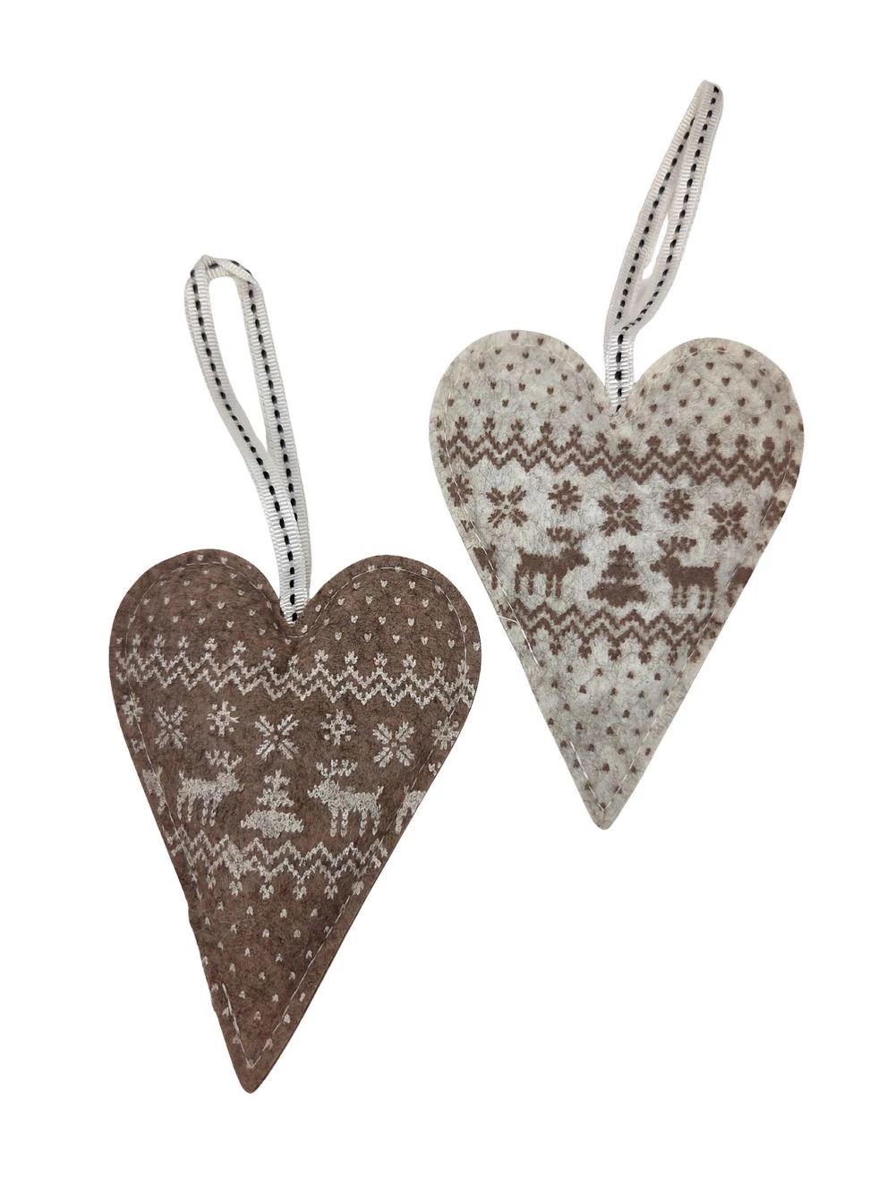 Skandináv mintás filc pár - Szív