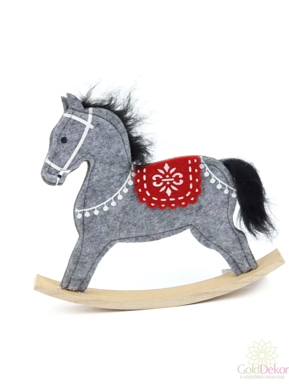 Filc hintaló figura - Szürke