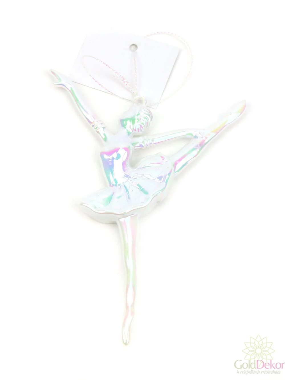 Gyöngyházas karácsonyfadísz - Balerina