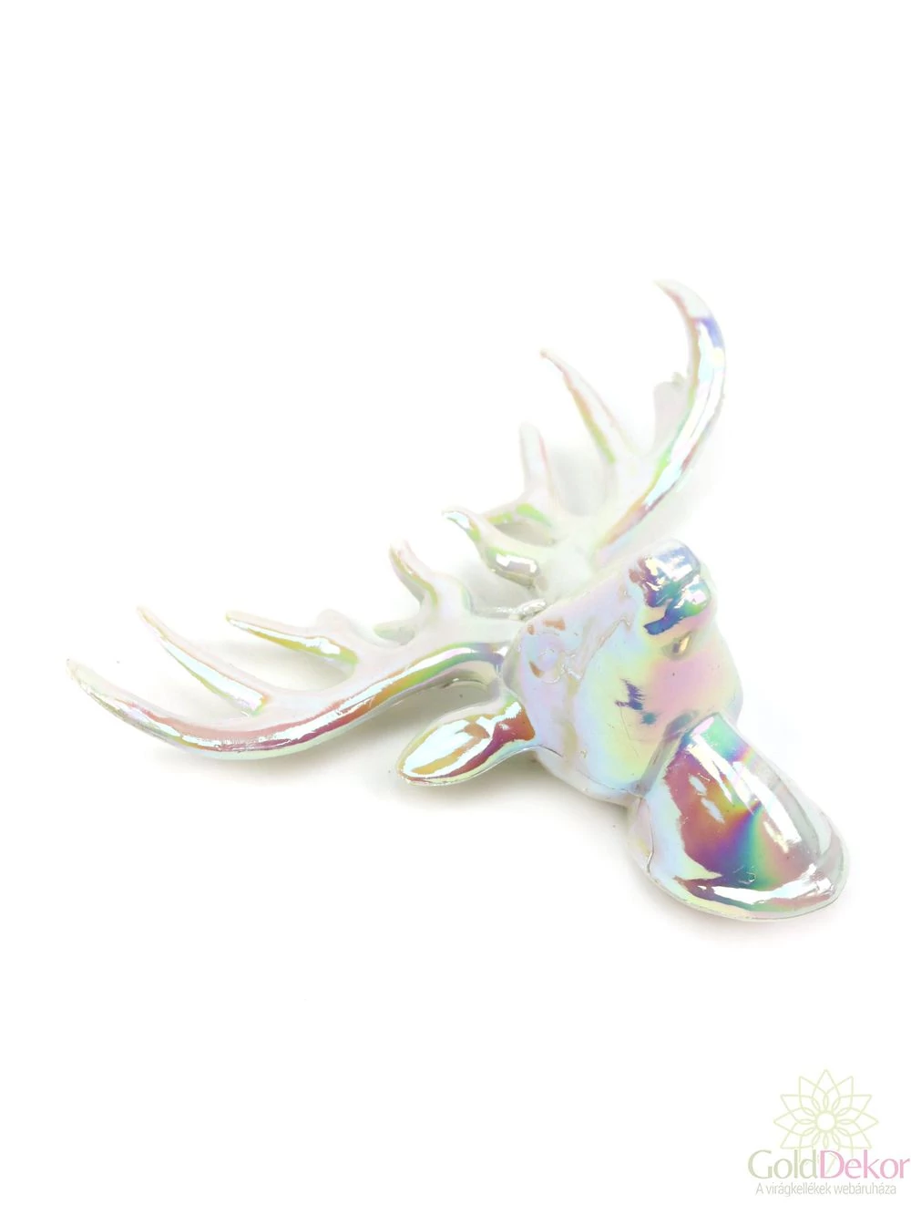 Gyöngyházas műanyag szarvasfej