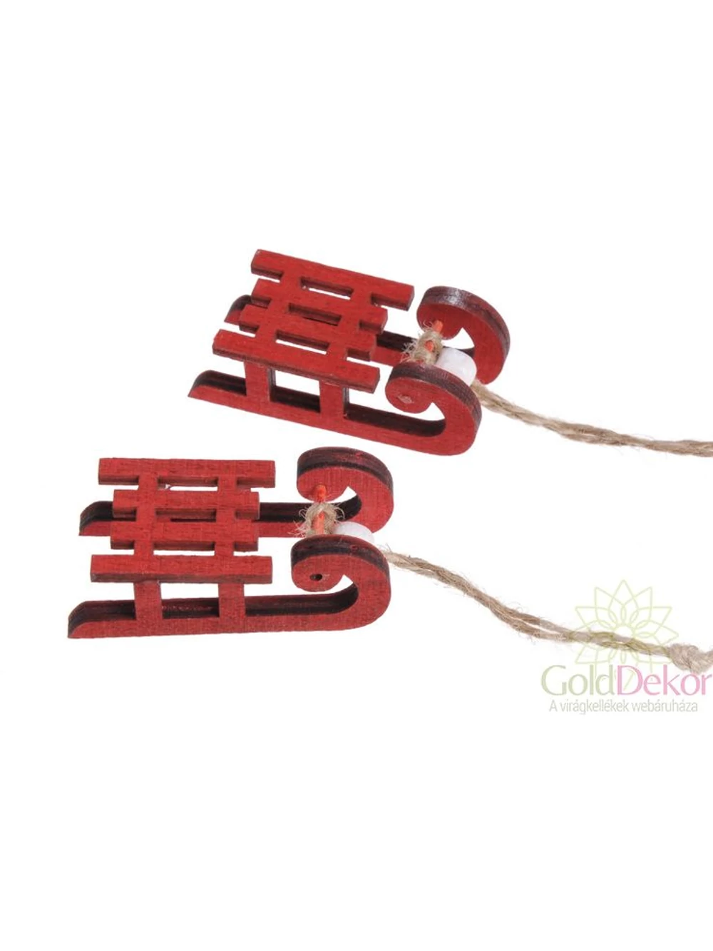 Fa szánkó*2 - Piros