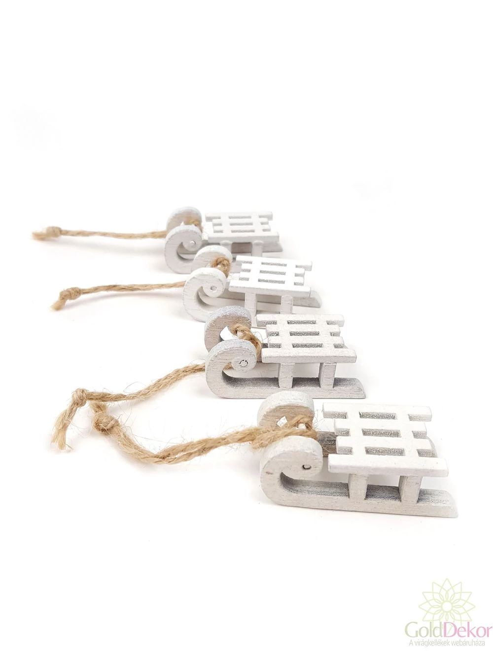 Fa szánkó*4 - Fehér