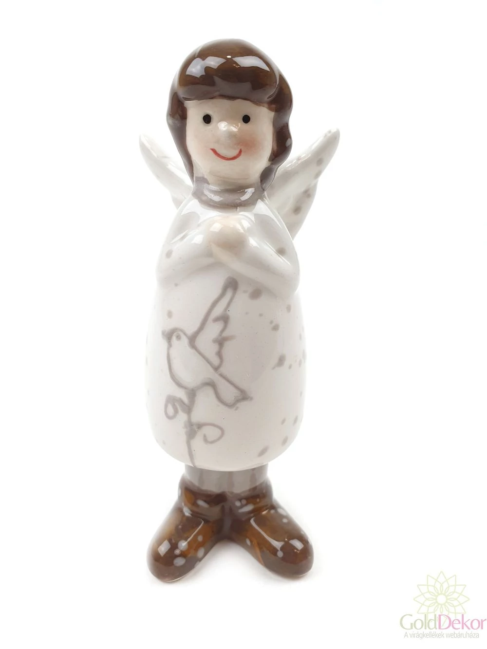 Madár mintás kerámia tündér