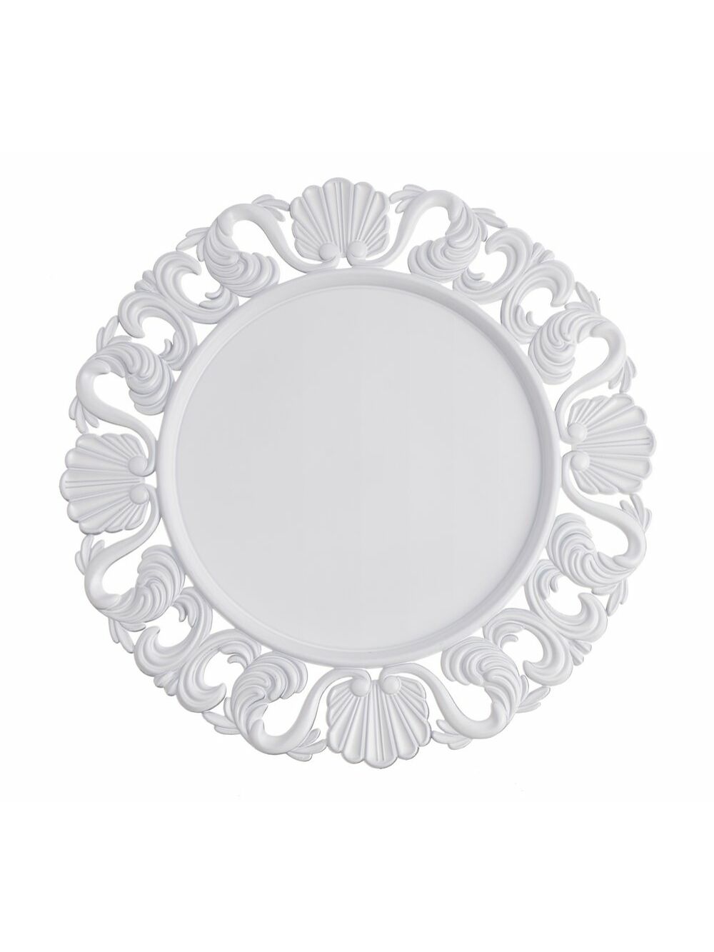 Fehér motívumos tányér - 0680