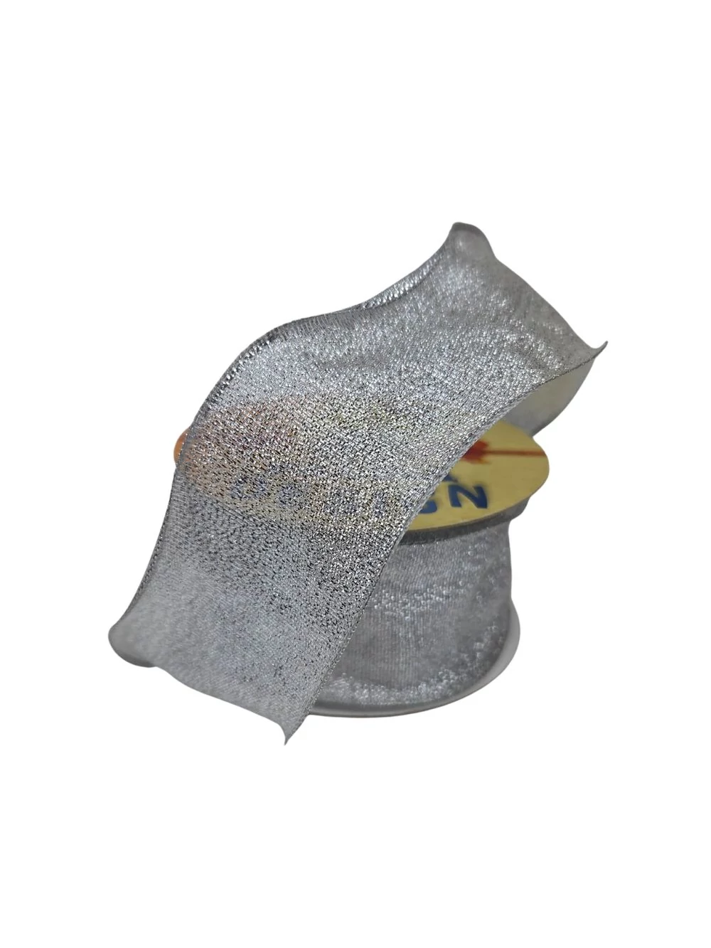 Ezüst drótos szélű szalag