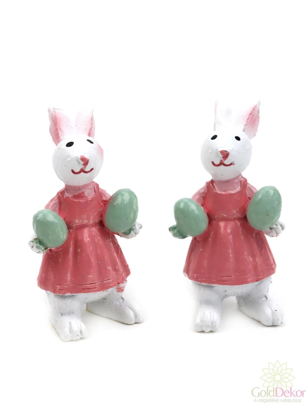 Rózsaszínruhás nyuszi pár tojással