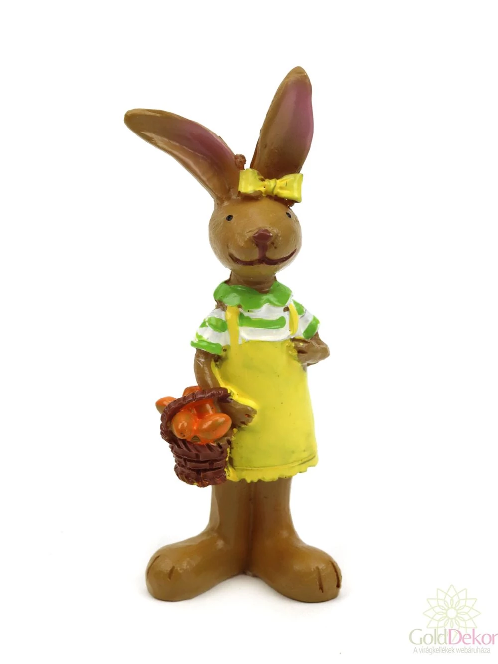 Sárga ruhás nyuszi lány kosárral