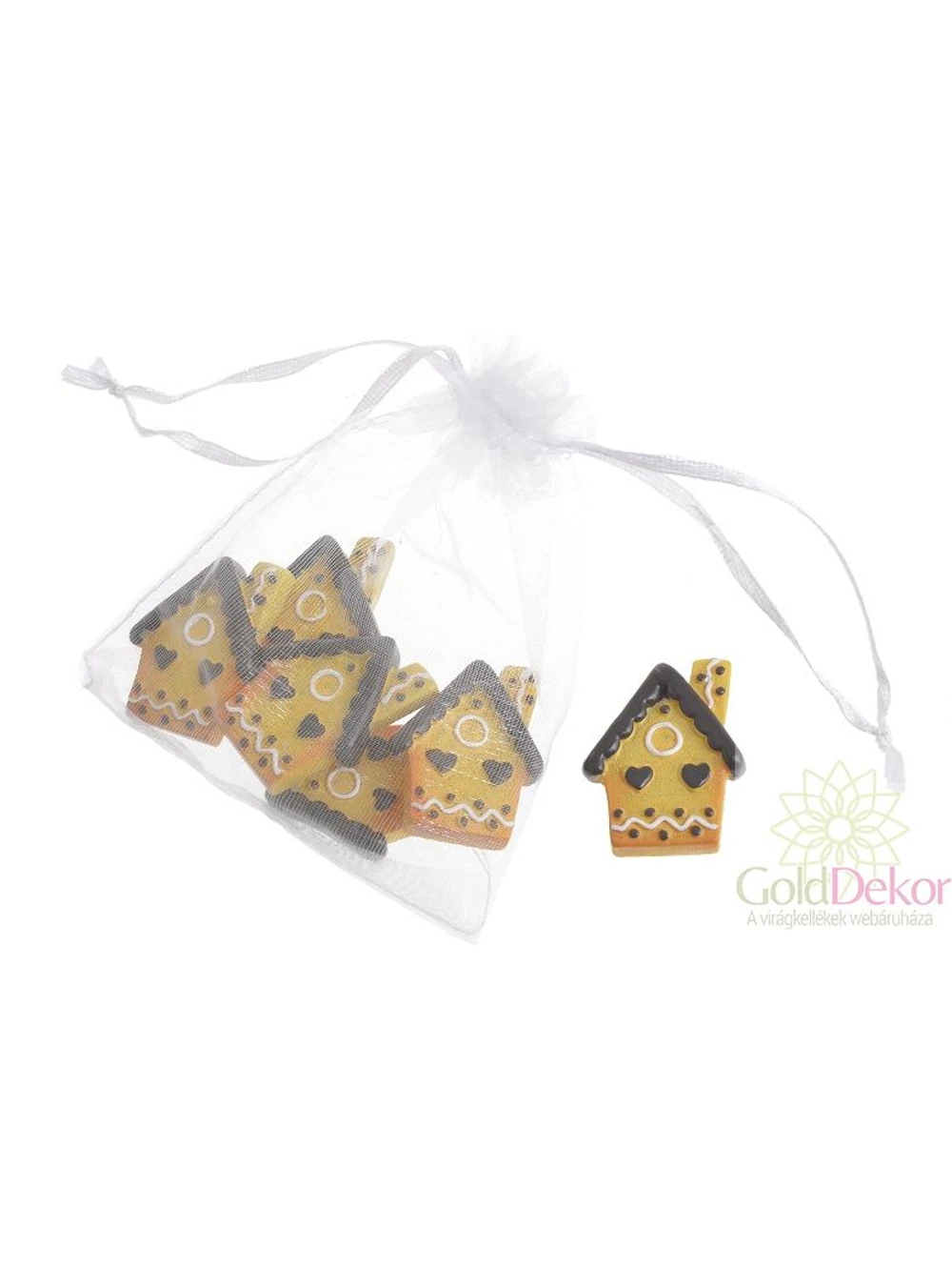 Barna tetejű mézeskalács házikó*6 - Szíves