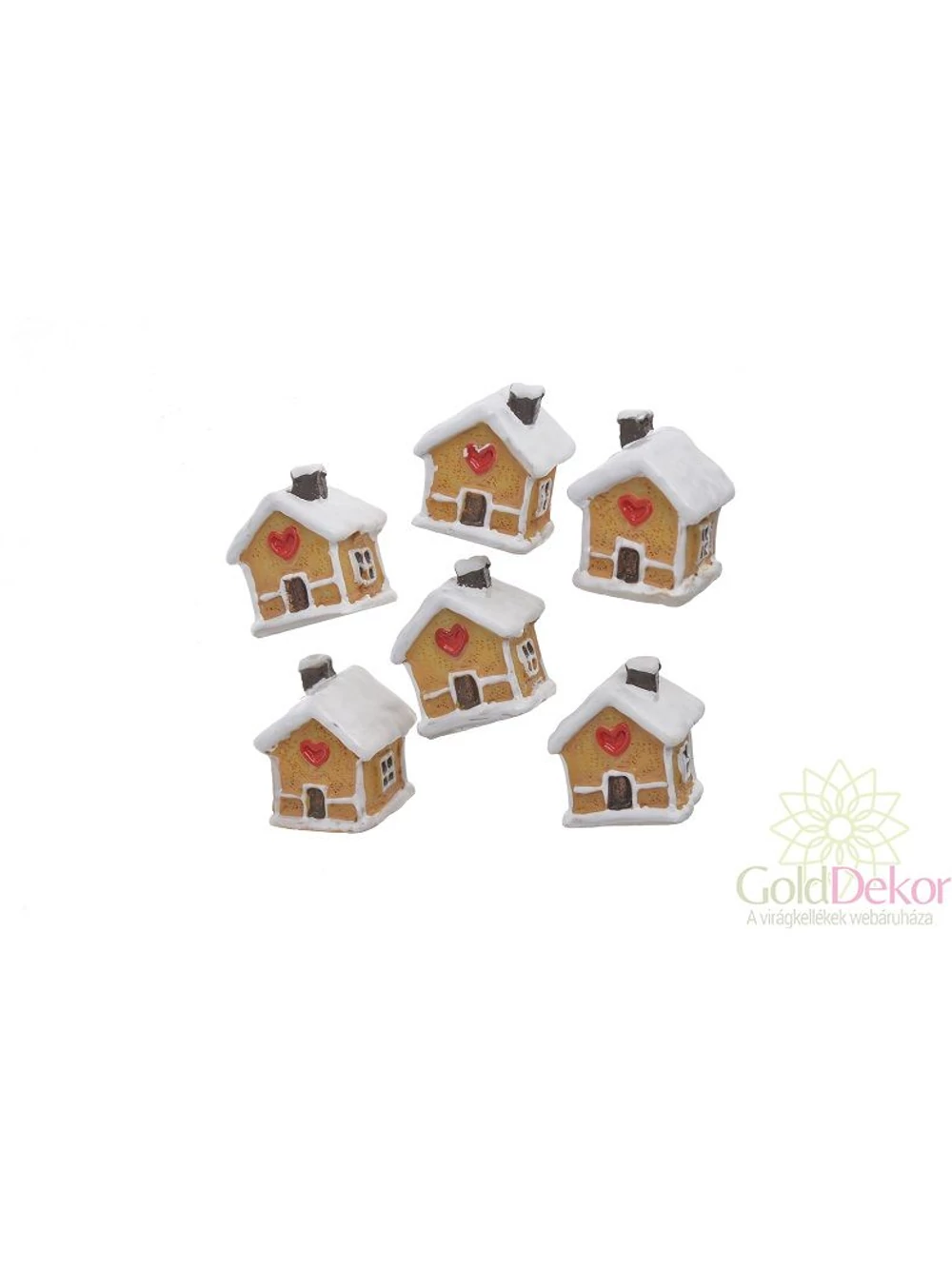 Apró mézeskalács házikó*6 - Szíves