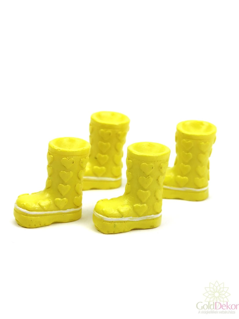 Szíves kicsi csizma*4 - Sárga