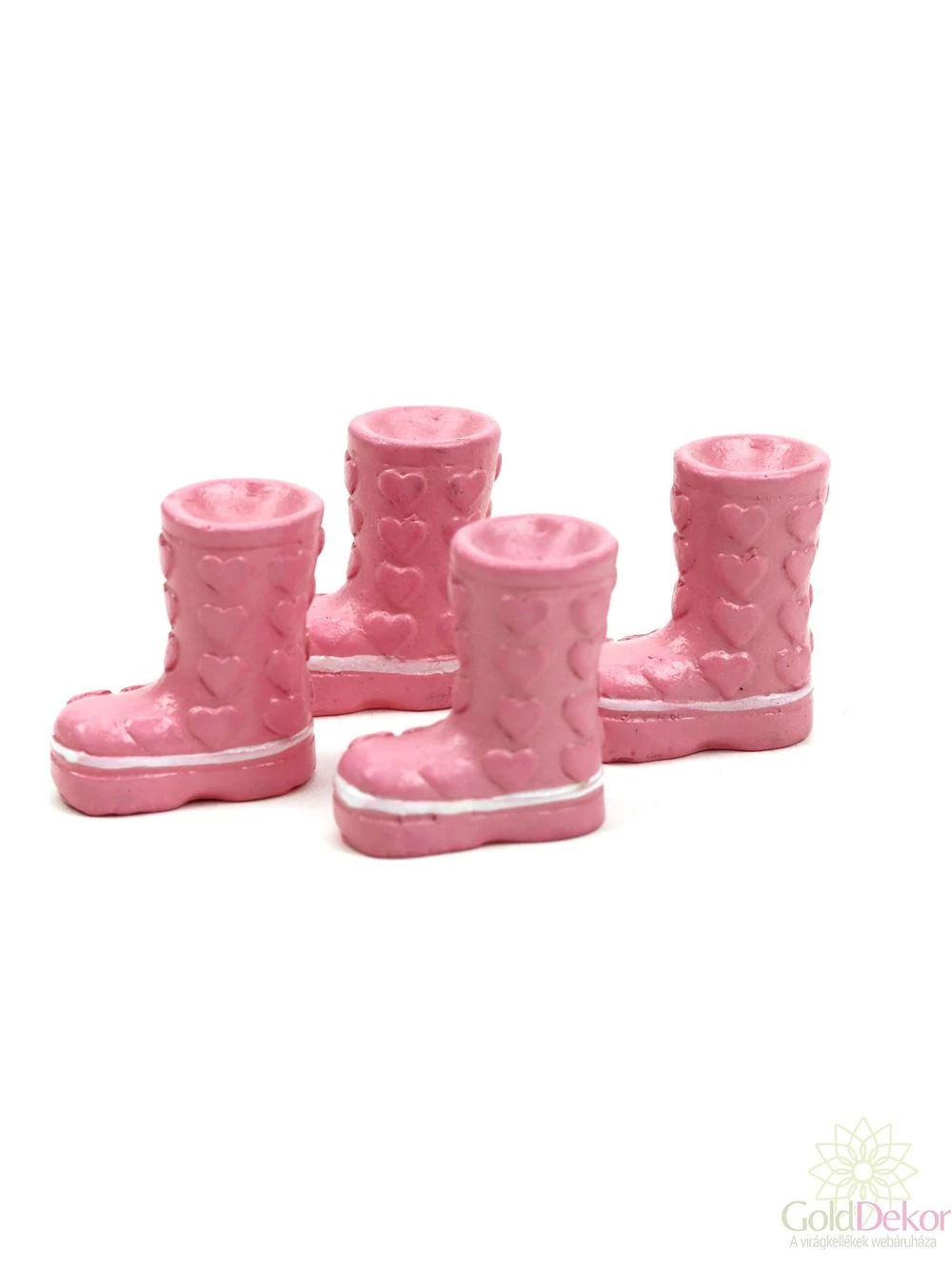 Szíves kicsi csizma*4 - Rózsaszín