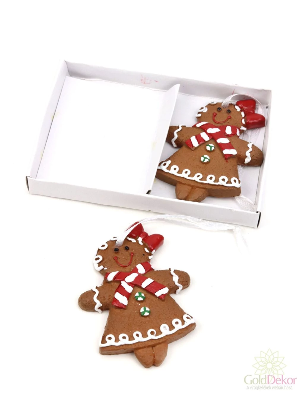 Mézeskalács lány figura masnival*2