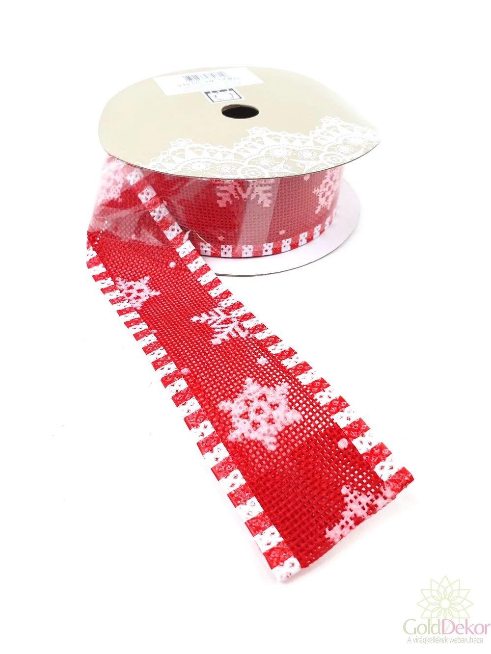 Karácsonyi szalag 325 - Piros