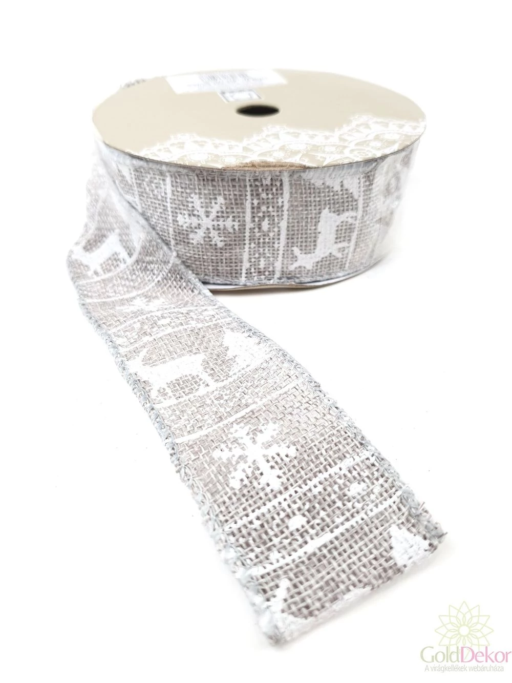 Karácsonyi szalag 328 - Ezüst
