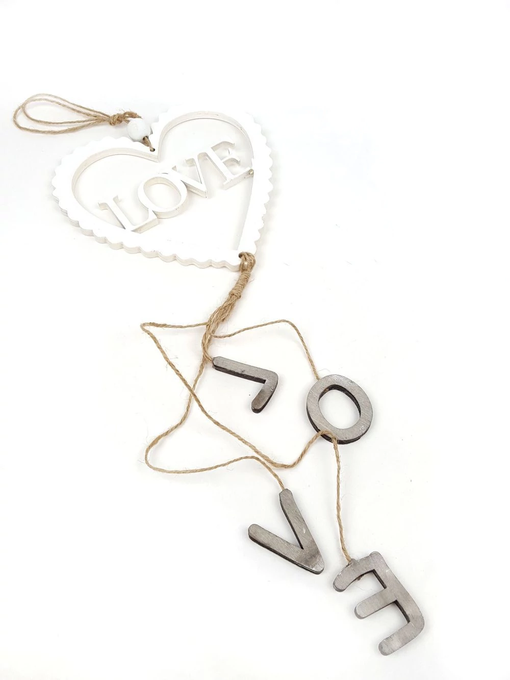 Fa szív home függő felirattal - Love