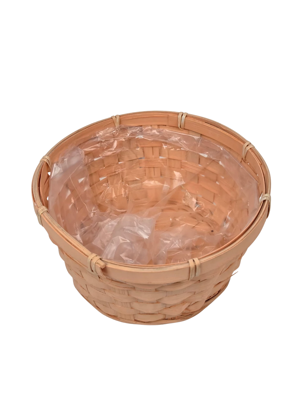 Kép 2/2 - Színes kerek bambusz kosár 20cm  - Barack