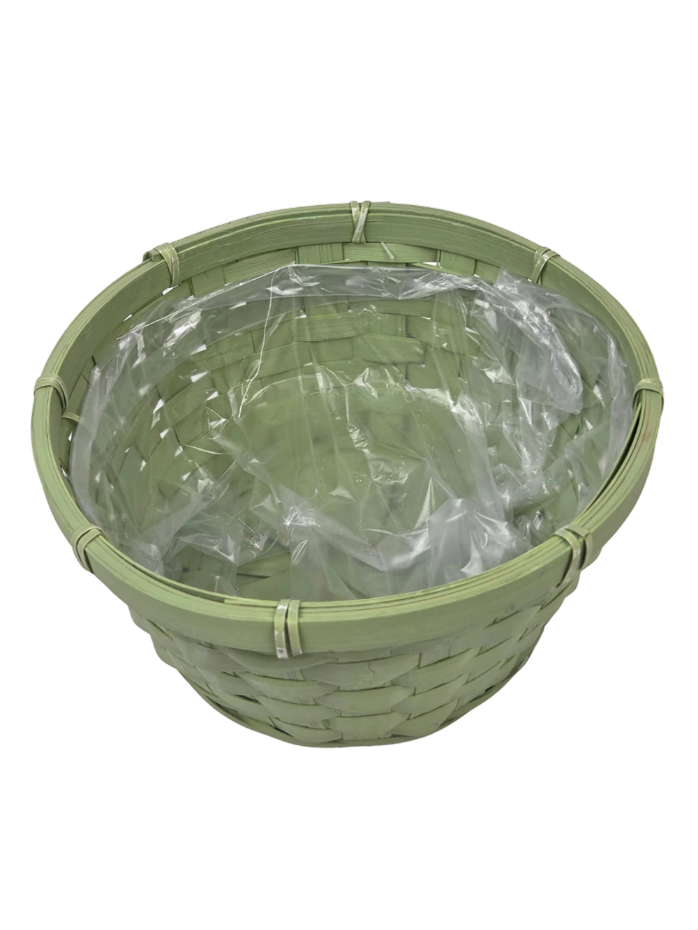 Kép 2/2 - Színes kerek bambusz kosár 20cm  - Oliva