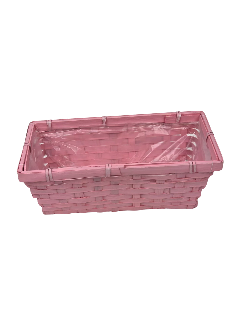 Kép 2/2 - Színes tégla bambusz kosár 25cm - Rózsaszín