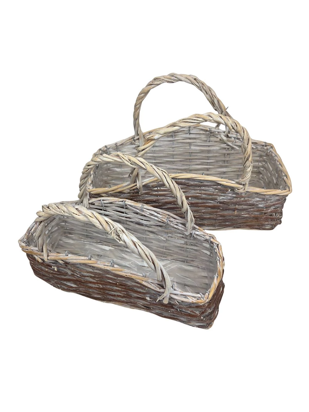 Kép 2/2 - Hamvas barna táska kosár szett*2