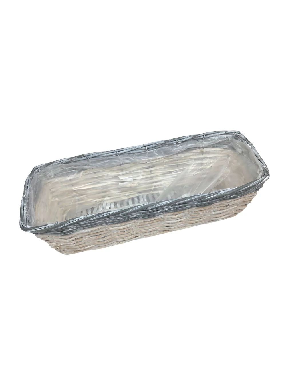 Kép 2/2 - Szürke tetejű hosszúkás vessző tégla kosár