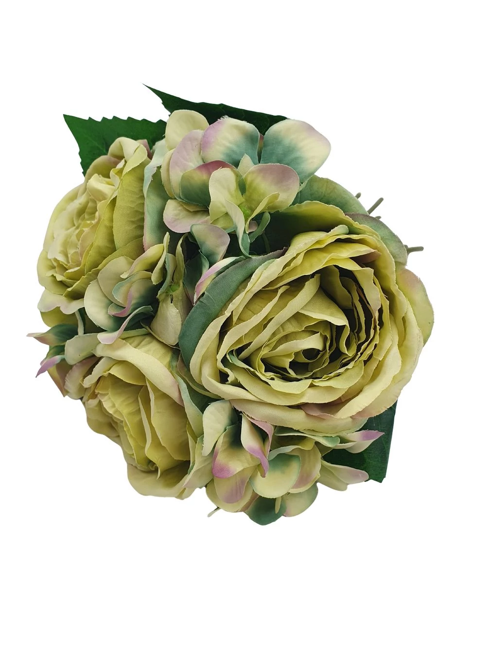 Kép 2/2 - Nyílt rózsa hortenziával - Zöld