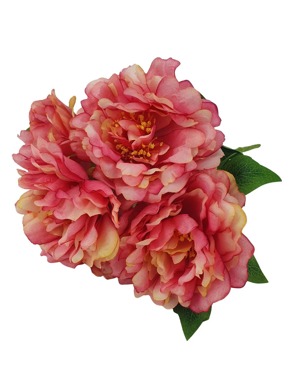 Kép 2/2 - Nyílt virágú paeonia csokor - Korall