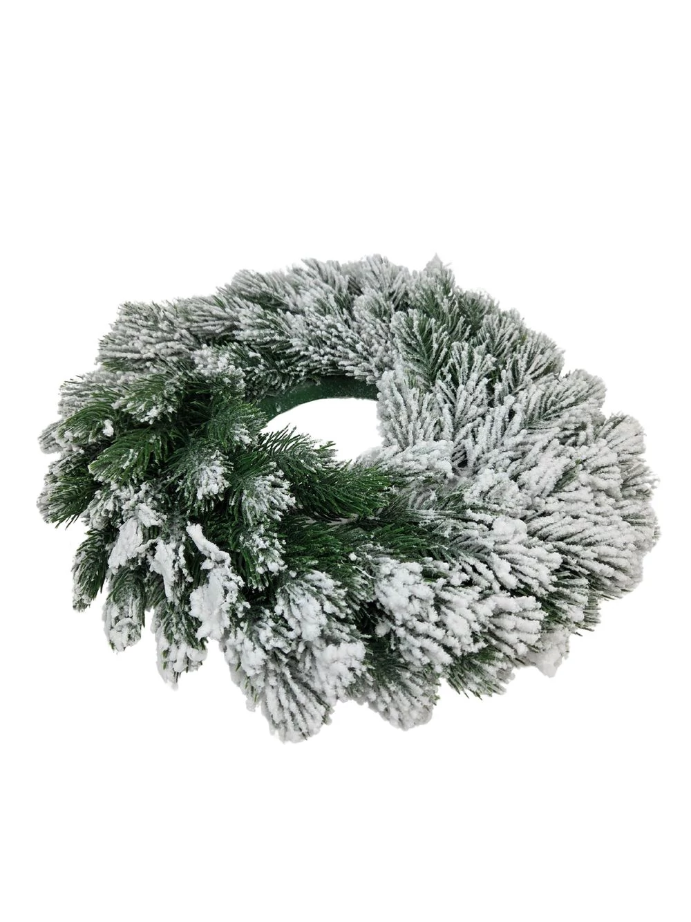 Kép 2/2 - Műfenyő koszorú alap 32 cm havas