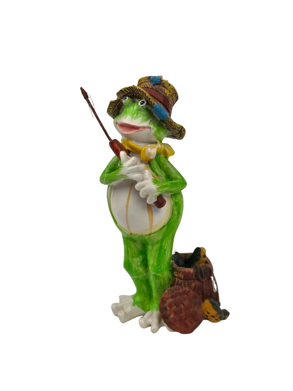 Kép 2/2 - Horgászó béka figura - két hallal