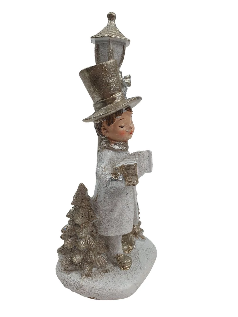 Kép 2/2 - Hangszeres téli figura lámpaoszloppal - Fiú