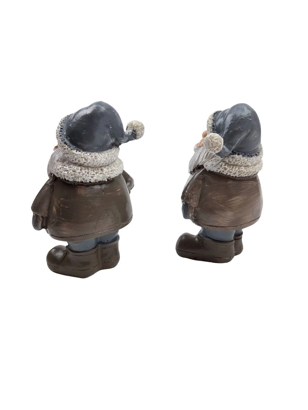 Kép 2/2 - Szürke sapkás mikulás figura