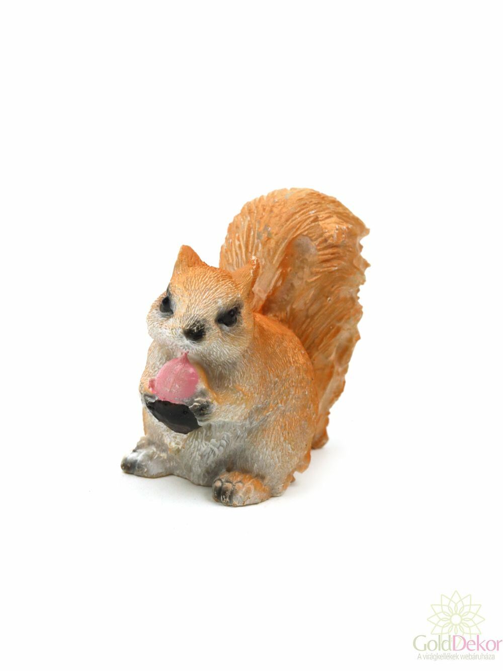 Kép 2/2 - Vörös mókus figura  makkal