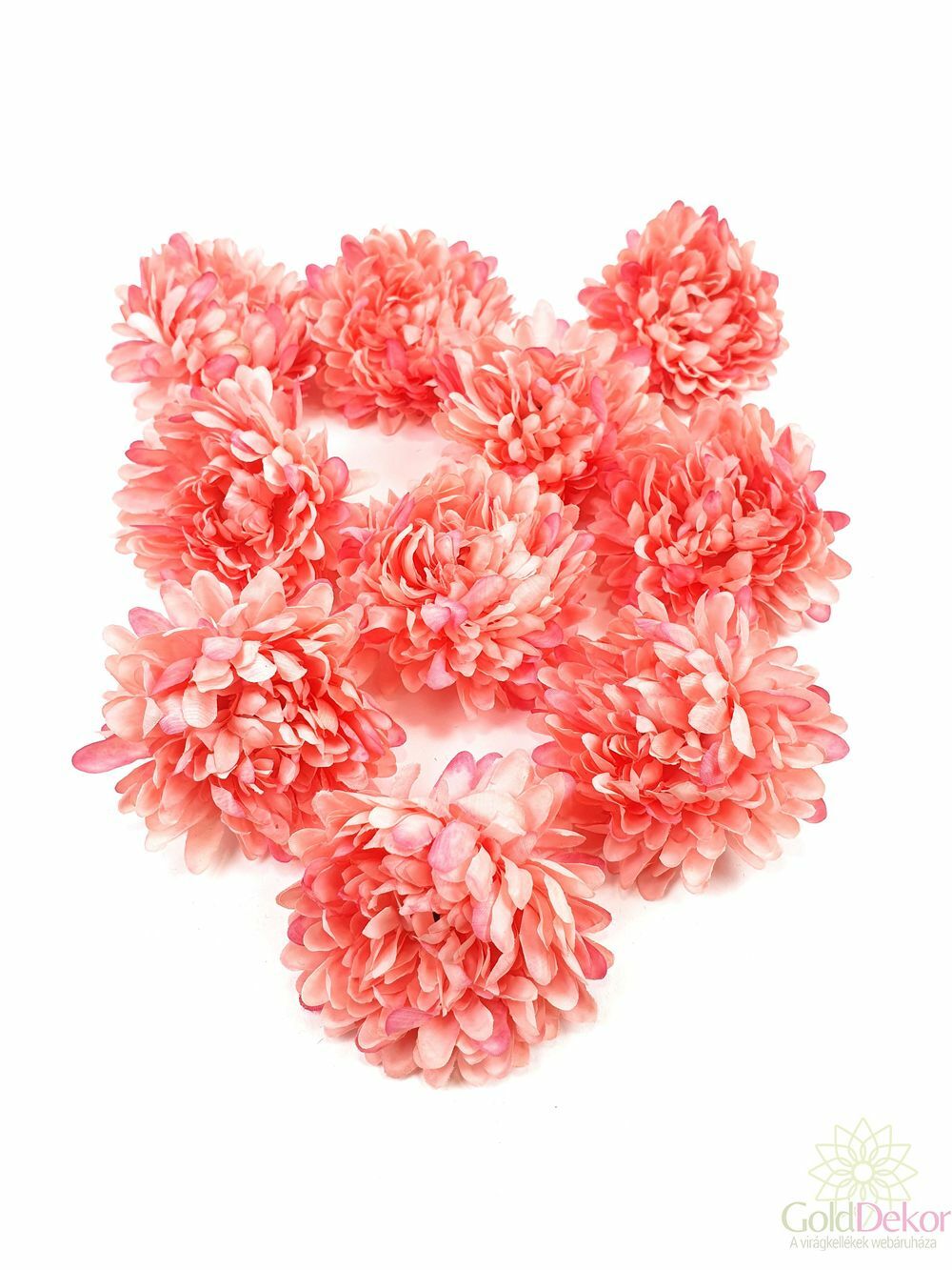 Dekor fejvirág 17 - Cirmos rózsaszín
