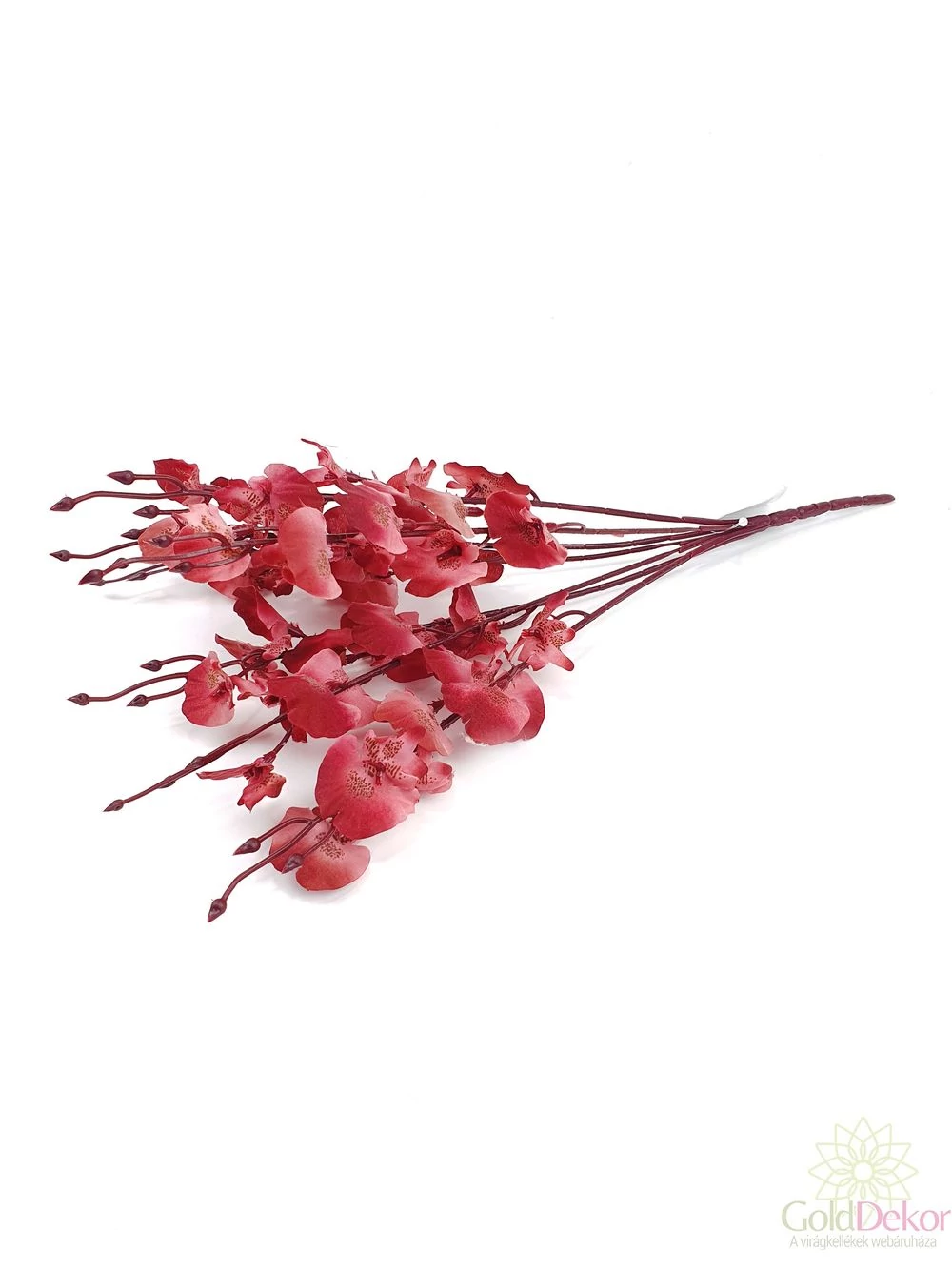 Kép 2/2 - Antik színű kis orchidea csokor - Bordó