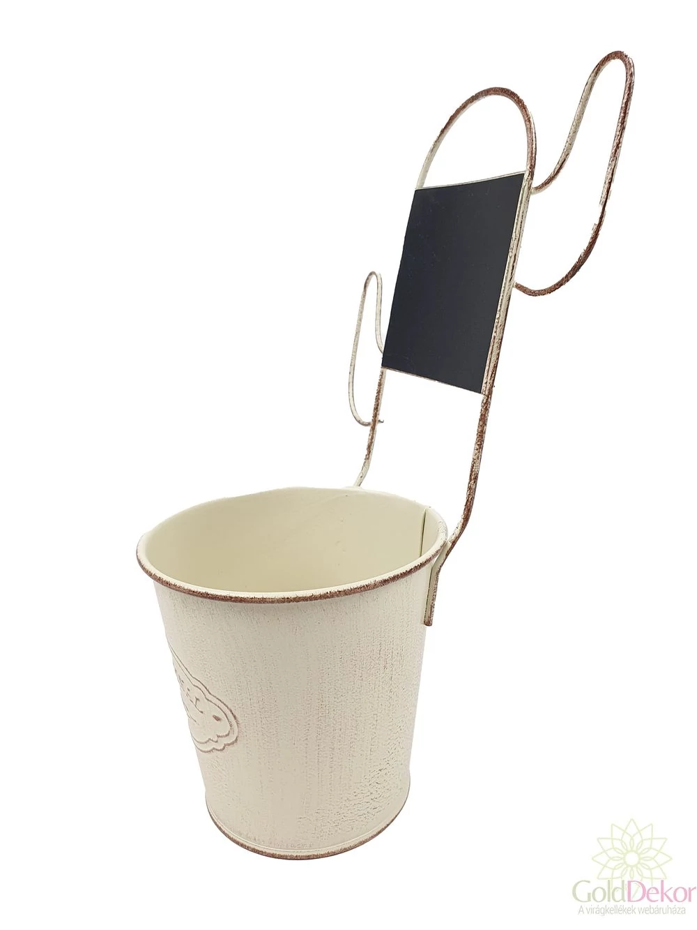 Kép 2/2 - Kaktusz táblás bádog vödör - Krém