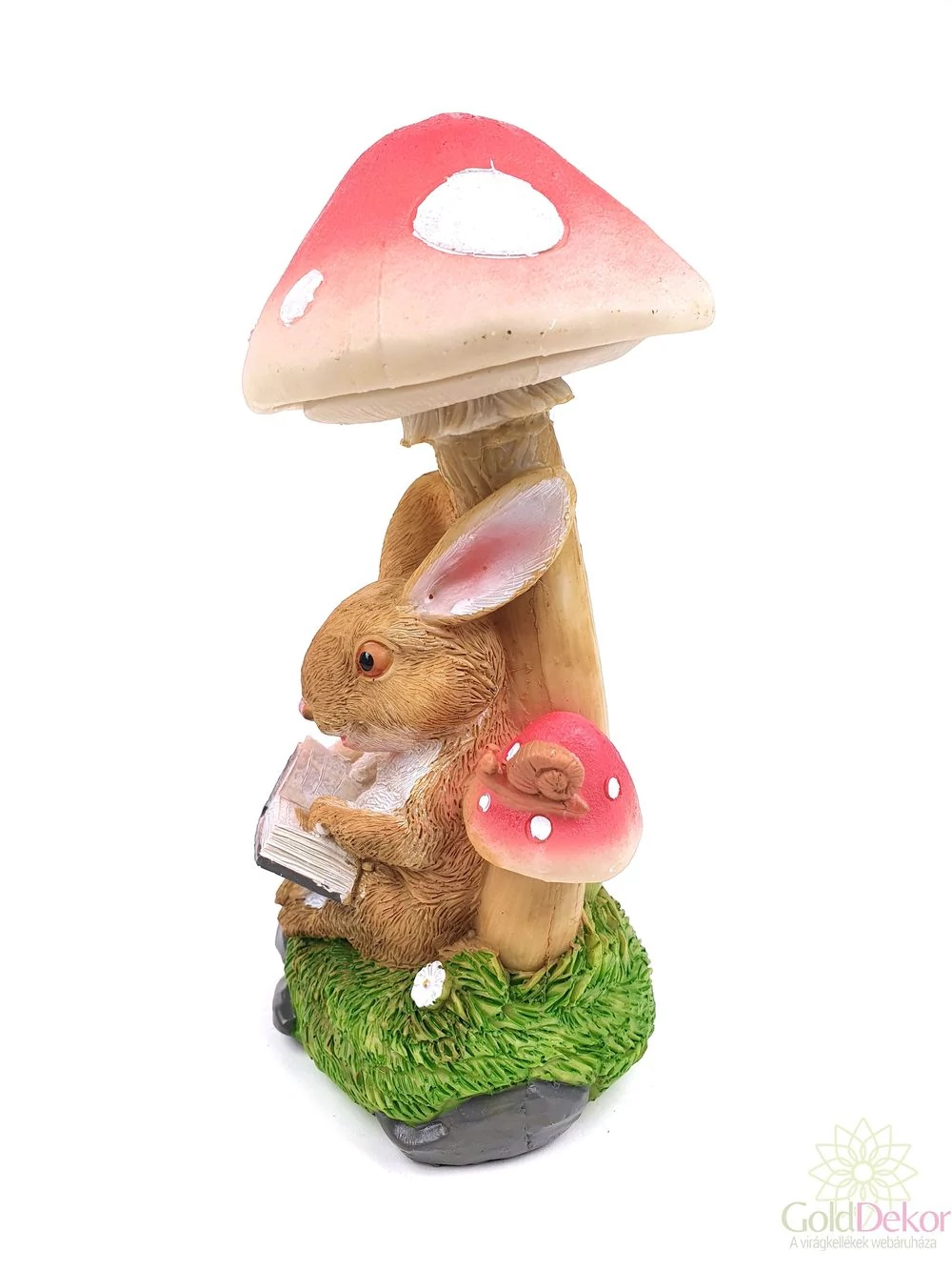 Kép 2/2 - Gomba alatt ülő nyuszi figura
