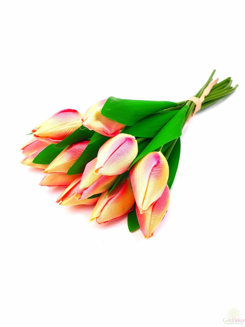 Dekor tulipán csokor*12 - Cirmos rózsaszín