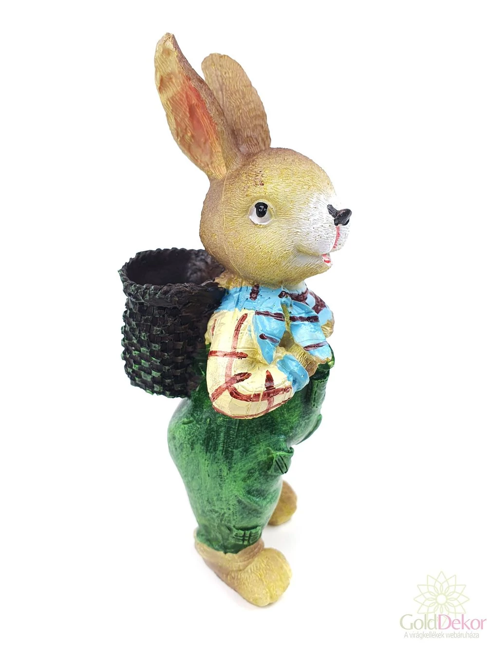 Kép 2/2 - Kosár hordó nyuszi figura - fiú