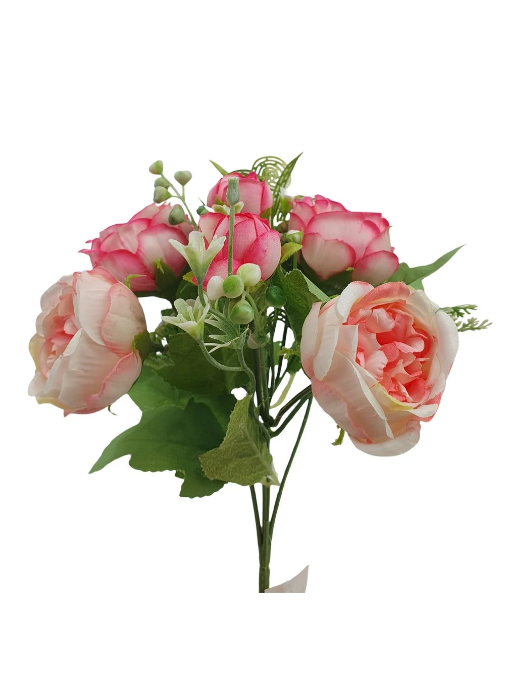 Kép 2/2 - 5+3 fejes kis peonia csokor - Cirmos pink