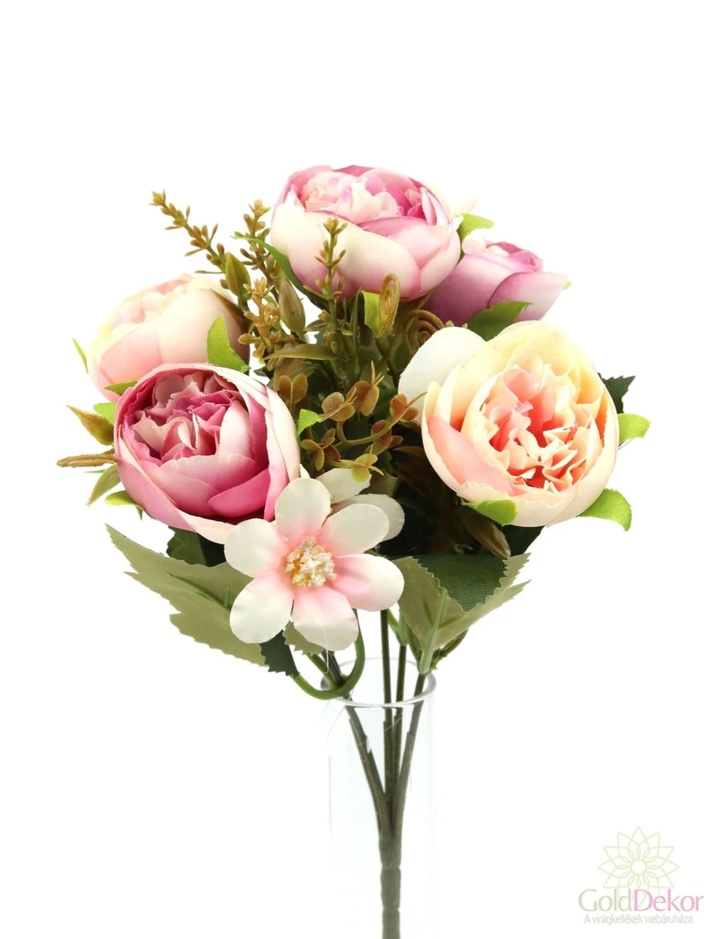 Kép 3/4 - Vegyes színű kicsi csokor 80 - Cirmos pink