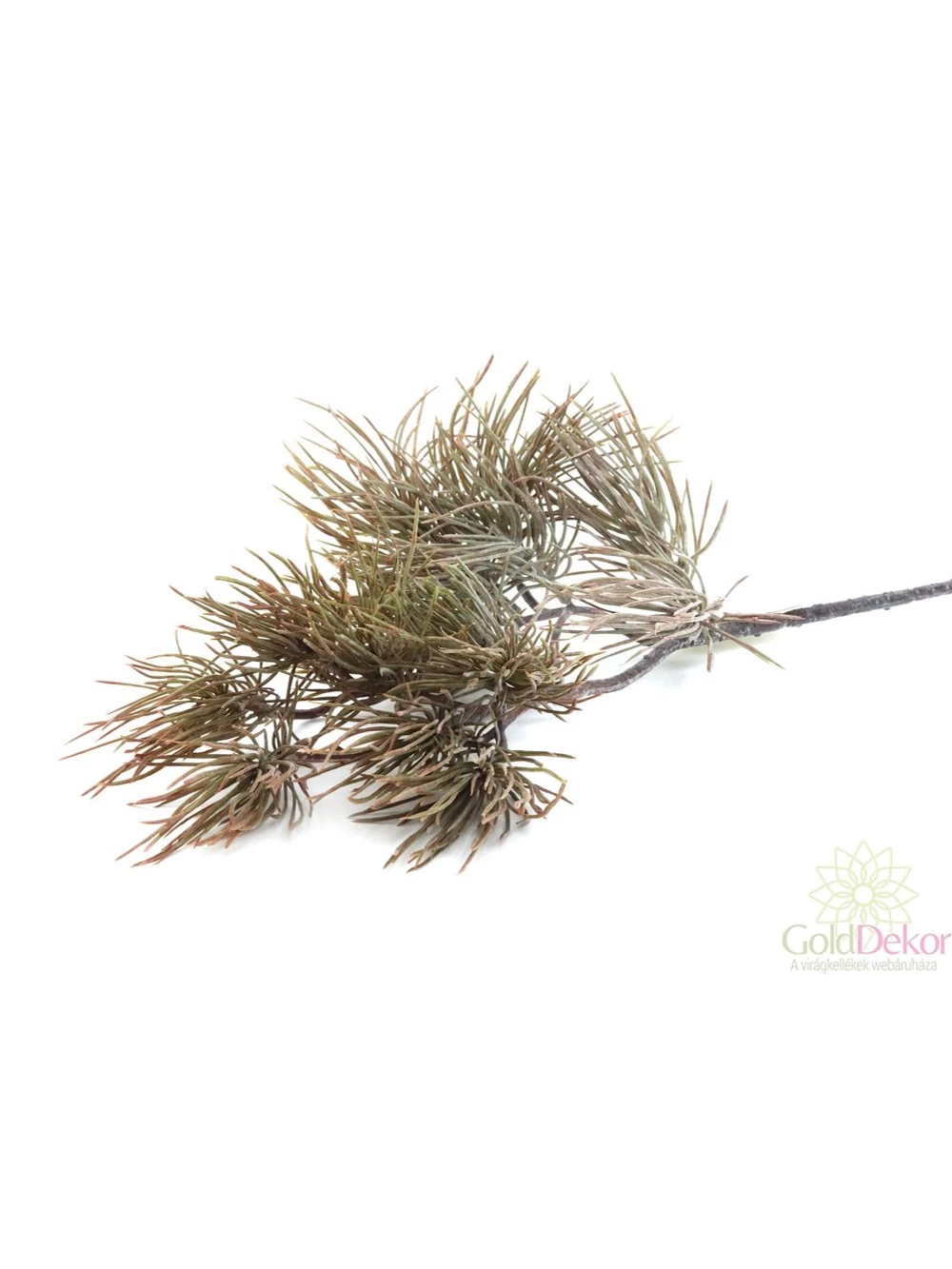 Kép 2/2 - Mű selyemfenyő ág - Hamvas barna